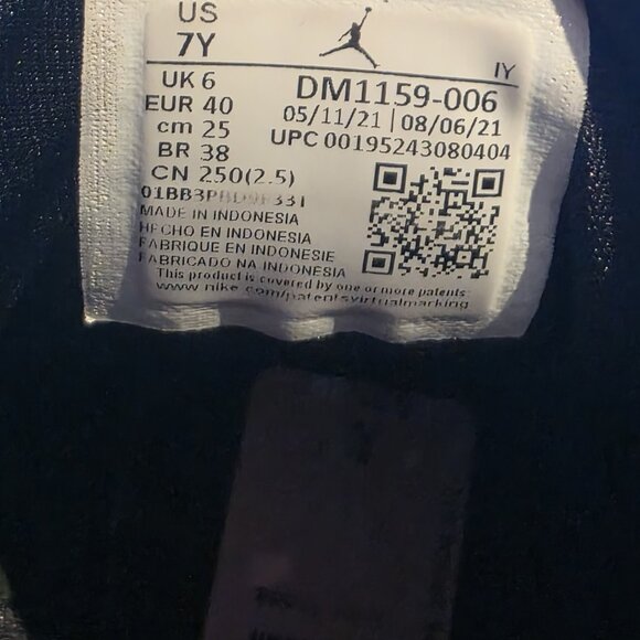 Nike Boys Air Jordan 6 17 23 DM1159-006 Black Basketball Shoes Sneakers Size 7Y - Picture 9 of 9